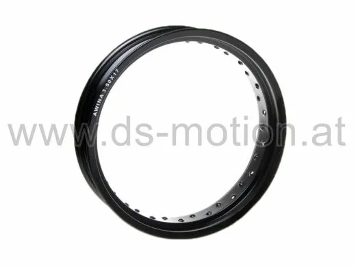 Felge 17x3,50, Alu schwarz, 36 Speichen