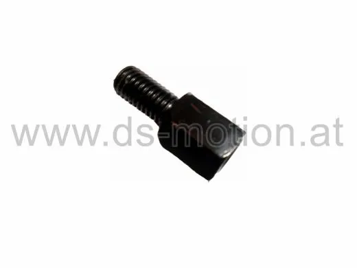 Spiegeladapter schwarz, oben M8 Rechtsgewinde, unten M8 Linksgewinde