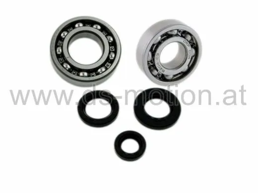 Hauptlagersatz mit Simmerringe, Morini Motor, Scooter AC, LC, Aprilia, Benelli, Derbi, Italjet, Malaguti, Pegasus, Rex, Suzuki, TGB