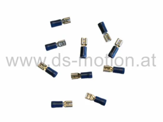 Flachsteckhülse 4,8 mm, blau, 10 Stück