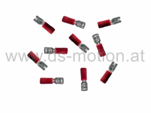 Flachsteckhülse 4,8 mm, rot, 10 Stück