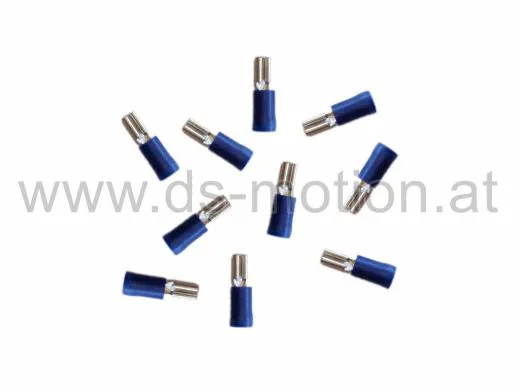 Flachsteckhülse 2,8 mm, blau, 10 Stück