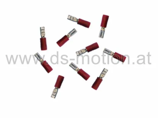 Flachsteckhülse 2,8 mm, rot, 10 Stück