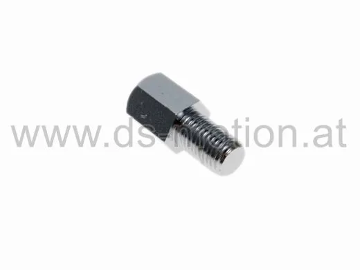 Spiegeladapter chrom, oben M8 Rechtsgewinde, unten M10 Rechtsgewinde