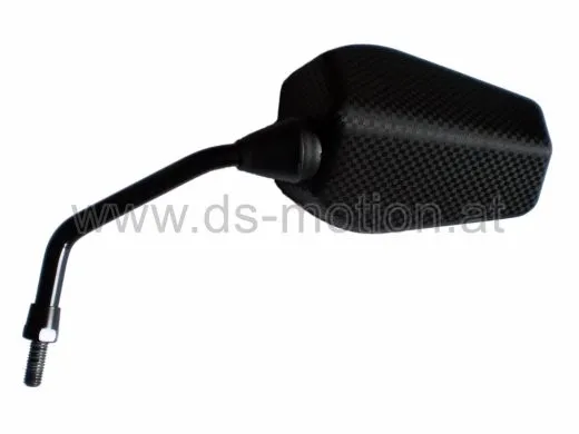 Spiegel links, Gewinde M10, kurz, carbon, Beta RR, Derbi GPR, Senda R, SM DRD, Gilera RCR