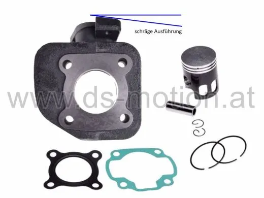 Zylinder CPI 50 ccm, AC, Euro 2 Motor, schräger Auslaß, ohne Kopf, KB 12 mm, Baotian, Benelli, CPI, Explorer, Generic, Keeway, Malaguti, Ride, Sachs, Tauris