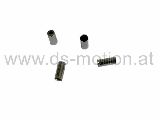 Endhülsen Messing, silber, für Bowdenzug 5 mm, per Stück