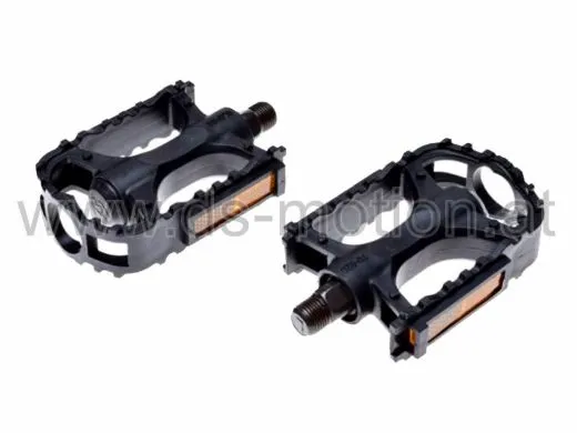 Pedal schwarz, MTB, Kunststoff, kugelgelagert, mit Prüfnummer, per Paar