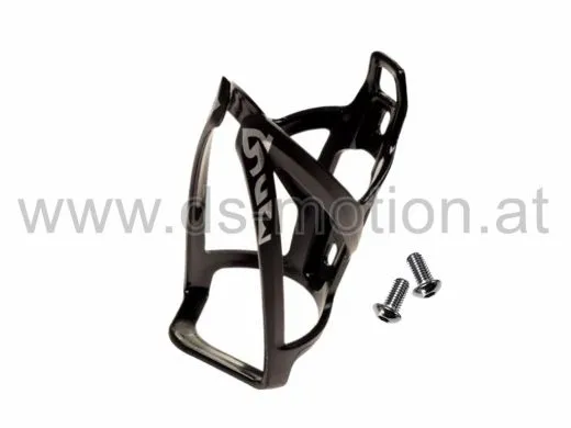 Flaschenhalter schwarz matt, verstärkter Kunststoff, robuste, leichte Ausführung