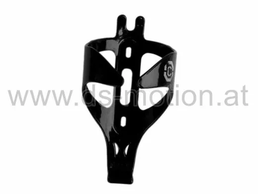 Flaschenhalter schwarz aus stoßabsorbierendem Polycarbonat, kein Zerkratzen von Aluflaschen, inkl. Montageschrauben