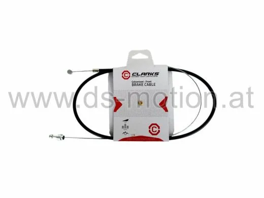 Bremszugset vorne, universal für MTB und Rennrad, Walzen- und Birnennippel, Hülle schwarz 610 mm, Zug verzinkt 915 mm
