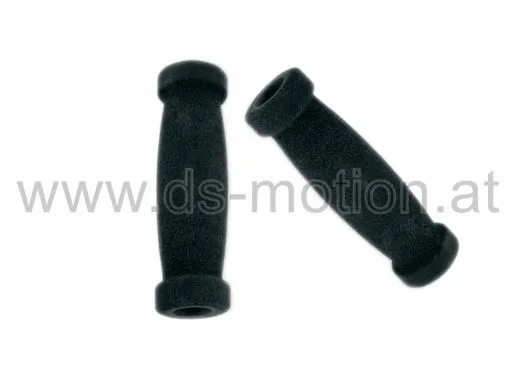 Griffe 130 mm, schwarz, Schaumstoff, mit Endkappen, per Paar