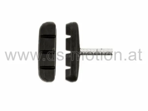Bremsschuhe für Cantileverbremse, 55 mm, schwarz, symmetrisch, Bolzen ohne Gewinde, per Paar