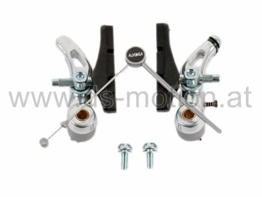 Cantilever Bremse silber, Aluminium, Set