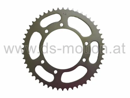 Kettenrad 52 Zähne, 6 Loch, 105 mm innen, Aprilia RX 2006-, SX 2006-2010, Derbi Senda R, SM 2000-, R X-Treme -2010, Gilera RCR, SMT -2010, Malaguti XSM, XTM, MBK X-Lim., MH Furia, RYZ, Peugeot XPS, XP6, Rieju MRT, MRX, SMX, Tango, RS3, Yamaha DT