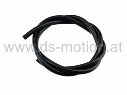 Benzinschlauch schwarz, Gummi, Innendurchmesser = 4 mm, Länge = 1 m