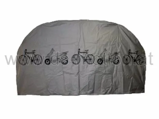 Fahrradgarage grau, 200 x 110 cm, Klettverschluß in der Mitte, PEVA Material