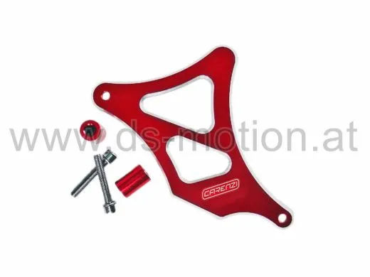 Ritzelabdeckung rot, Aluminium eloxiert, Minarelli AM6, Aprilia, Beta, Explorer, Generic, HRD, Keeway, KSR, Malaguti, MBK, MH, Peugeot, Ride, Rieju, Yamaha