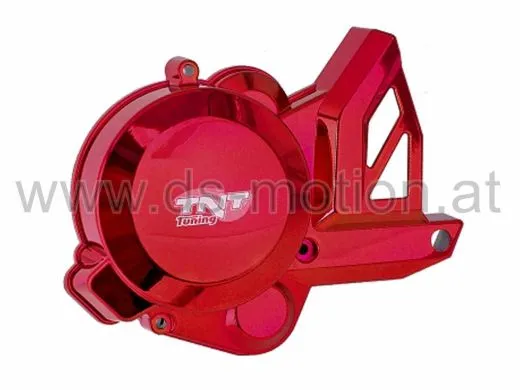 Motorabdeckung zündungsseitig rot, Piaggio Motor D50B Euro 3, Aprilia, Derbi, Gilera, -2017