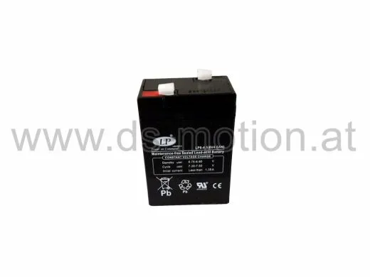 Batterie 6V, 4,5Ah, VRLA AGM, wartungsfrei
