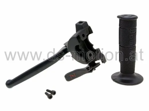 Kupplungsgriff mit schwarzem Kupplungshebel, Chokerhebel und Griff, Motorhispania Furia Max, Rieju MRT, MRX, RR, RRX, SMX, Spike