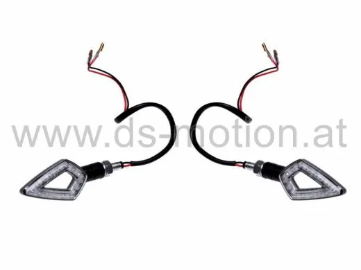 Blinker LED, DS RACING, weiß, schwarz, universal, per Paar