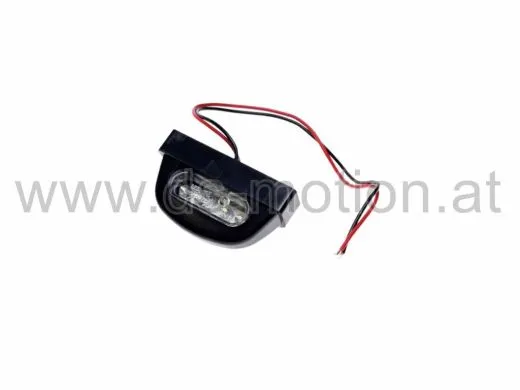 Kennzeichenbeleuchtung, 4 LED, schwarz, universal, E-Prüfzeichen