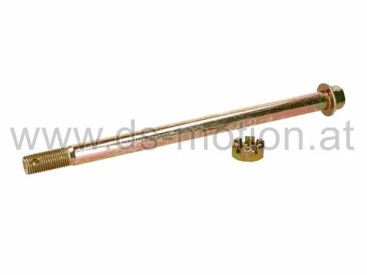 Achse Hinterrad Ø 15 mm, Länge 240 mm, Gewinde M14x1,5 mm, mit Mutter, Aprilia, Derbi, Explorer, Generic, Gilera, KSR Moto, Ride