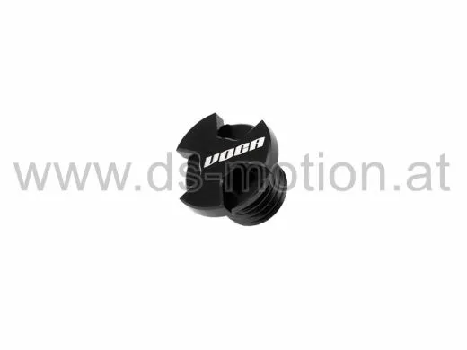 Öleinfüllschraube Voca Racing, schwarz, für AM6, CPI Motoren, Aprilia RS -2005, RX -2005, MX, Tuono, Beta, Beeline, CPI, Generic Trigger, HRD, Keeway, Malaguti, MBK, Motorhispania, Peugeot, Ride, Rieju, Yamaha