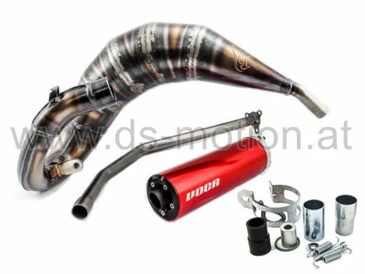Auspuff Voca Cross Rookie 50/70 cc, upper, roter Enddämpfer, Rieju MRT