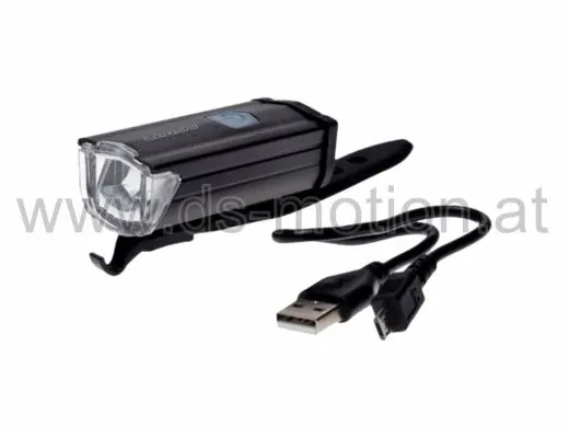 Scheinwerfer LED, Lithiumakku, Aluminiumgehäuse, 200 Lumen, 3 Funktionen, USB Ladeanschluß
