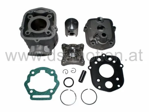Zylinder Derbi D50B E4, 50 ccm, Alu mit Kopf, DS Racing, Aprilia RX, SX 2018-, Derbi Senda R, SM 2018-