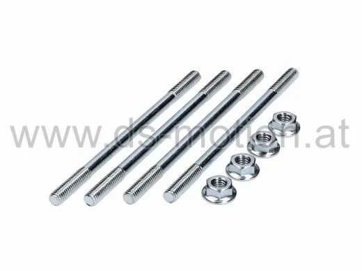 Zylinderstehbolzensatz M6x107 mit Muttern, Aprilia, Derbi, Gilera, Honda, Italjet, Peugeot, Piaggio, Puch