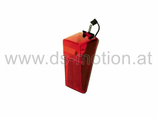 Rücklicht eckig, Schutzblechbefestigung, 6V 0,6W, für Dynamobetrieb
