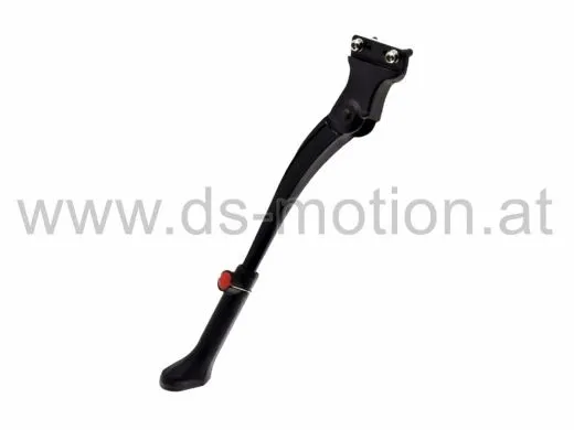 Seitenständer Hinterbau 24 - 29, schwarz, verstellbar mit Knopf, 4 Löcher für 40 und 18 mm Lochabstand, extrem stabil, KTM, Merida, E-Bikes