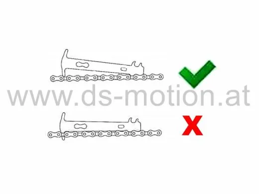 Kettenmesslehre, BIKE HAND, Kettenverschleiß einer Fahrradkette messen, Stahl, silber