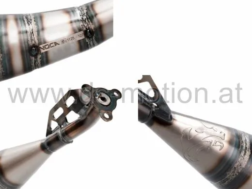 Auspuff Voca Cross Rookie 50/70 cc, lower, roter Enddämpfer, Beta RR 2021- Euro 5 Auspuff Voca Cross Rookie 50/70 cc, lower, roter Enddämpfer, Beta RR 2021- Euro 5