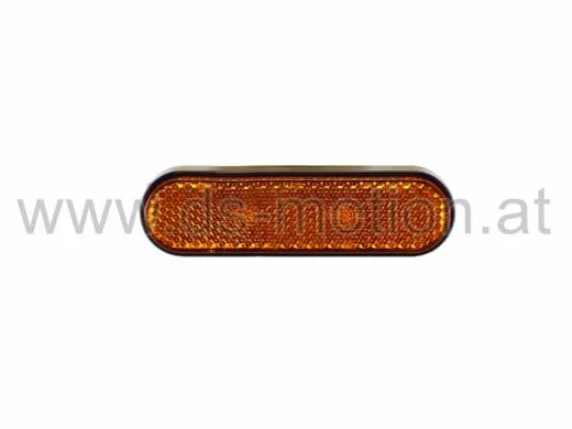 Seitenstrahler orange, 100x 28mm, selbstklebend, halbrunde Klebefläche