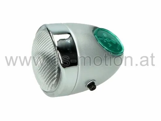 Scheinwerfer rund, grau/chrom, universal, Puch, KTM