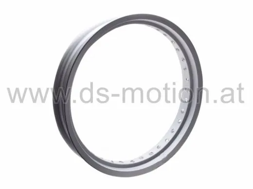 Felge 17x 2,50, Alu silber matt, 36 Speichen