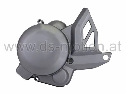 Motorabdeckung zündungsseitig grau, Piaggio Motor D50B Euro 3, 4, Aprilia, Derbi, Gilera