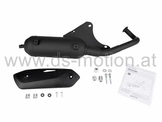 Auspuff Tecnigas Silent-Pro Kymco Motor - liegender Zylinder, 2T: B&W, Cobra, Dink, Grand Dink, Heroism, Like, People, Sniper, Spacer, Super 8, Super 9, Top Boy, Vitality, Yager, Yup, SYM Jet, Jungle, Mask, Orbit, Red Devil, RS, Shark, Super Fancy
