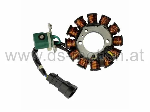 Zündplatte, Stator 12 polig, Piaggio Motor 50 ccm, 4T, 4 Ventile, 3 Stecker, Aprilia, Piaggio