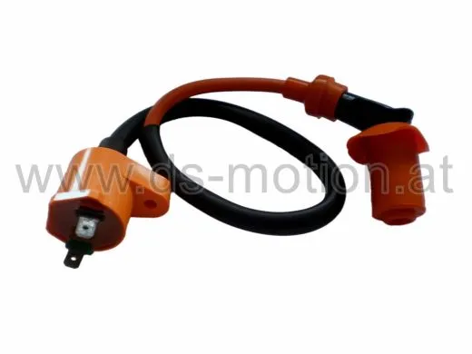 Zündspule Racing Power universal, Zündspannung bis 32000V, Silikonkabel, für alle 50/125 ccm Motoren