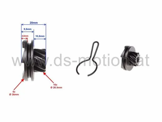 Kickstarterritzel Minarelli Motor, CPI Motor Euro I, II, Aprilia, Benelli, Beta, Explorer, Generic, Keeway, Malaguti, MBK, Yamaha