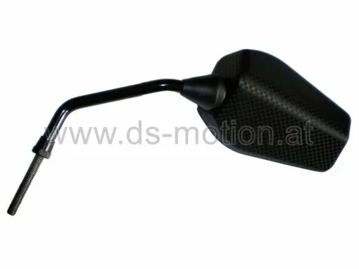 Spiegel links, Gewinde M8, lang, carbon, Derbi Senda R DRD, Derbi Senda SM DRD