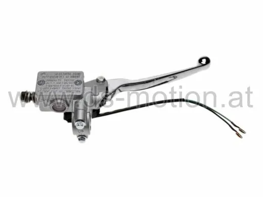 Bremspumpe universal, vorne chrom, Bremsleitungsanschluß: links, Scooter mit GY6 Motor, 125 - 150 ccm,