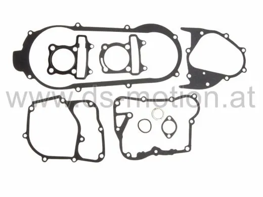 Motordichtsatz GY6, kurzer Motor (Riemen 743 mm), Kopfdichtung nur für 125 ccm, 152QMI, 153QMI, 150 ccm, 157QMJ, 158QMJ, Baotian, Kreidler, Tauris, Sym