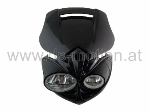 Scheinwerfermaske mit Scheinwerfer schwarz universal EC geprüft, Halogenlampe H3, 12V, 55W, Top - Licht !