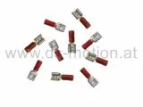 Flachsteckhülse 6,3 mm, rot, 10 Stück